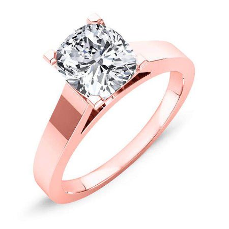 Snowdrop Cushion Moissanite Engagement Ring rosegold