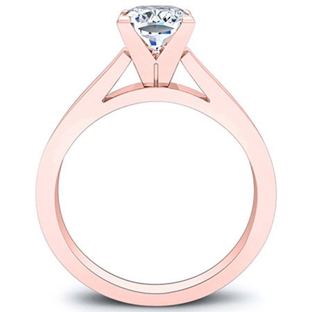 Snowdrop Cushion Moissanite Engagement Ring rosegold