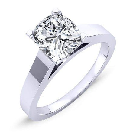 Snowdrop Cushion Moissanite Engagement Ring whitegold
