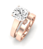 Snowdrop Diamond Matching Band Only (engagement Ring Not Included) For Ring With Cushion Center rosegold