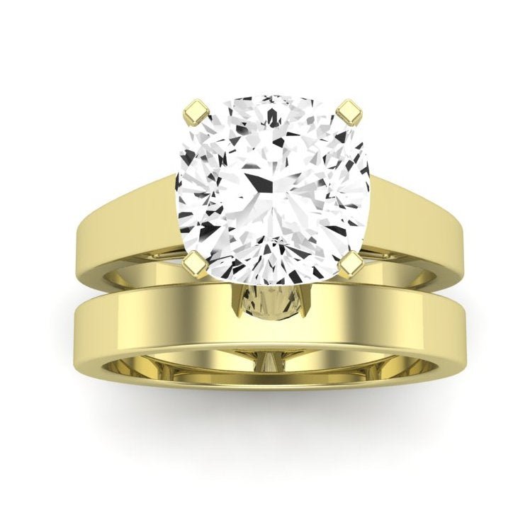 Snowdrop Diamond Matching Band Only (engagement Ring Not Included) For Ring With Cushion Center yellowgold