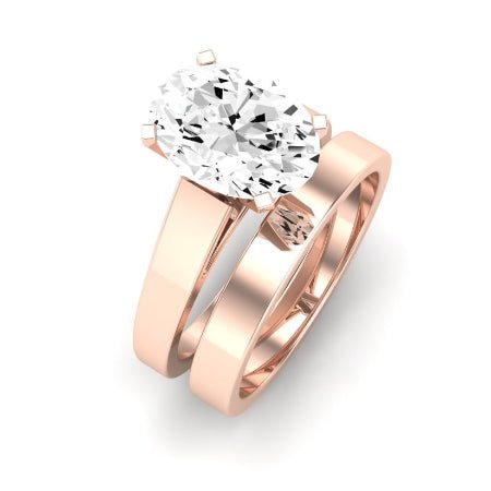 Snowdrop Diamond Matching Band Only (engagement Ring Not Included) For Ring With Oval Center rosegold