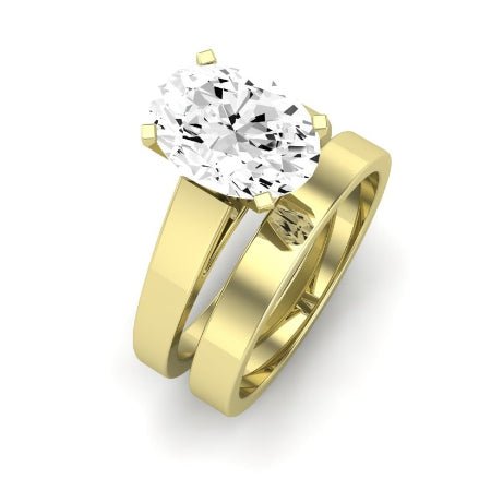 Snowdrop Diamond Matching Band Only (engagement Ring Not Included) For Ring With Oval Center yellowgold