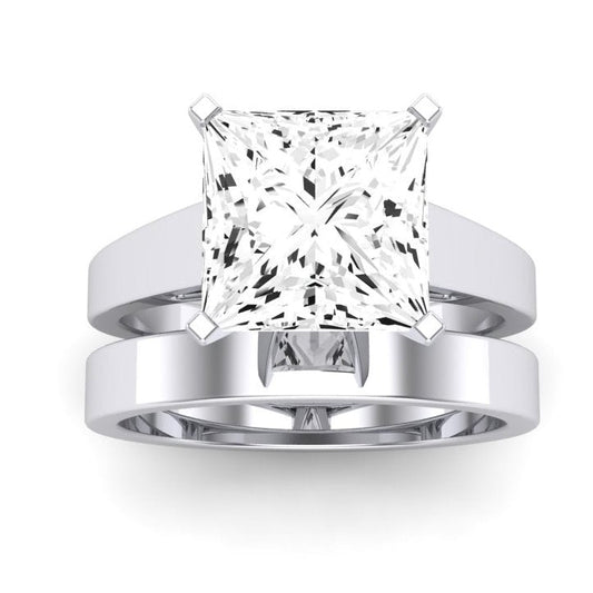 Snowdrop Diamond Matching Band Only (engagement Ring Not Included) For Ring With Princess Center whitegold