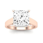 Snowdrop Diamond Matching Band Only (engagement Ring Not Included) For Ring With Princess Center rosegold
