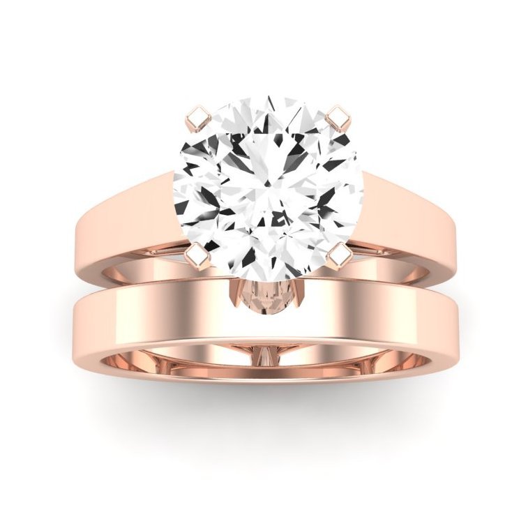 Snowdrop Diamond Matching Band Only (engagement Ring Not Included) For Ring With Round Center rosegold