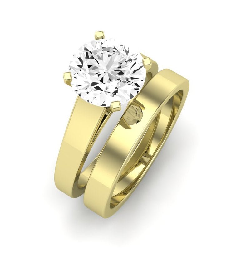 Snowdrop Diamond Matching Band Only (engagement Ring Not Included) For Ring With Round Center yellowgold