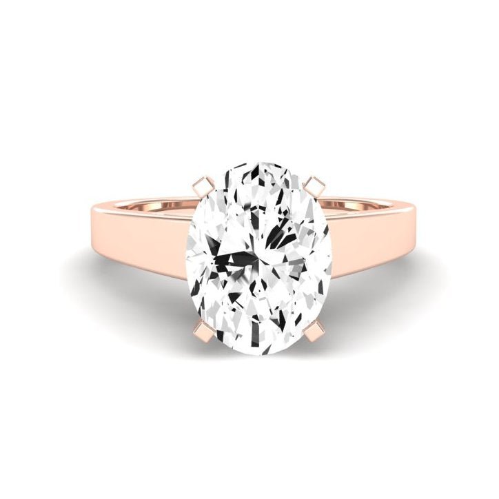 Snowdrop Oval Diamond Engagement Ring (Lab Grown Igi Cert) rosegold