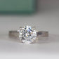 Snowdrop Round Diamond Engagement Ring (Lab Grown Igi Cert) whitegold