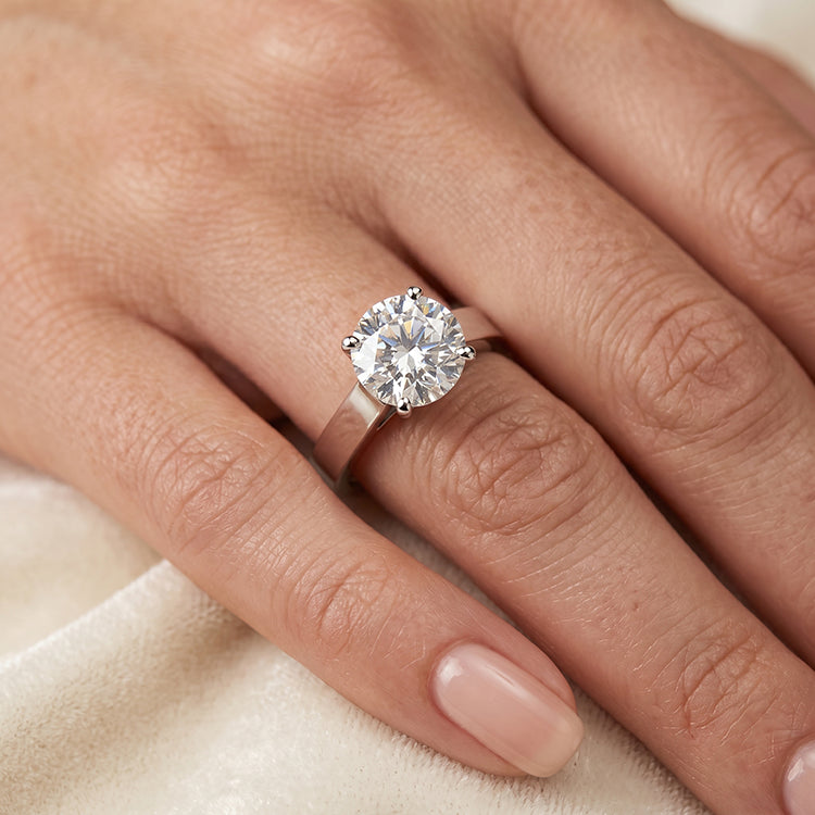 Snowdrop - GIA Natural Round Diamond Engagement Ring