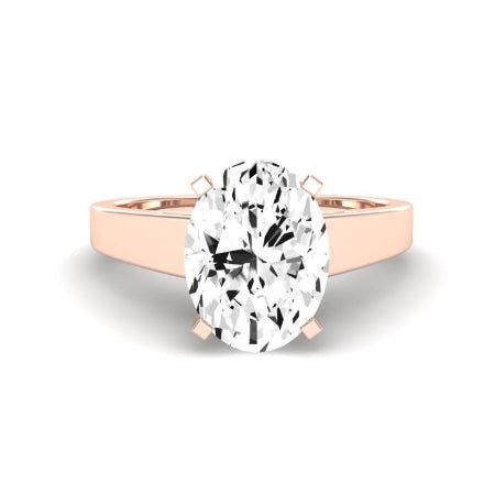 Snowdrop Moissanite Matching Band Only (engagement Ring Not Included) For Ring With Oval Center rosegold