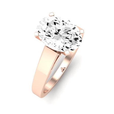 Snowdrop Moissanite Matching Band Only (engagement Ring Not Included) For Ring With Oval Center rosegold