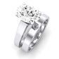 Snowdrop Moissanite Matching Band Only (engagement Ring Not Included) For Ring With Oval Center whitegold