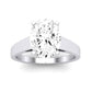 Snowdrop Moissanite Matching Band Only (engagement Ring Not Included) For Ring With Oval Center whitegold