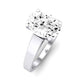 Snowdrop Moissanite Matching Band Only (engagement Ring Not Included) For Ring With Oval Center whitegold