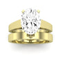 Snowdrop Moissanite Matching Band Only (engagement Ring Not Included) For Ring With Oval Center yellowgold