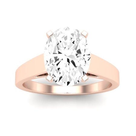 Snowdrop Moissanite Matching Band Only (engagement Ring Not Included) For Ring With Oval Center rosegold