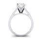 Snowdrop Moissanite Matching Band Only (engagement Ring Not Included) For Ring With Oval Center whitegold