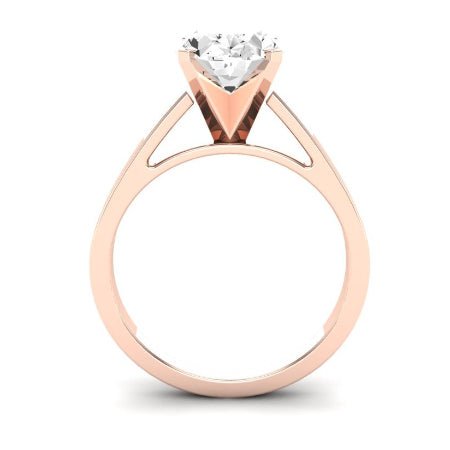 Snowdrop Moissanite Matching Band Only (engagement Ring Not Included) For Ring With Oval Center rosegold