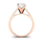 Snowdrop Moissanite Matching Band Only (engagement Ring Not Included) For Ring With Oval Center rosegold