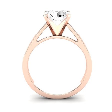 Snowdrop Moissanite Matching Band Only (engagement Ring Not Included) For Ring With Round Center rosegold