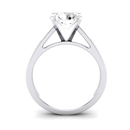Snowdrop Moissanite Matching Band Only (engagement Ring Not Included) For Ring With Round Center whitegold