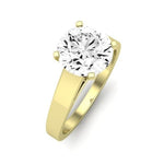 Snowdrop Moissanite Matching Band Only (engagement Ring Not Included) For Ring With Round Center yellowgold