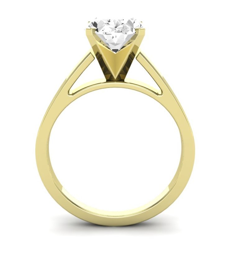 Snowdrop Oval Diamond Engagement Ring (Lab Grown Igi Cert) yellowgold