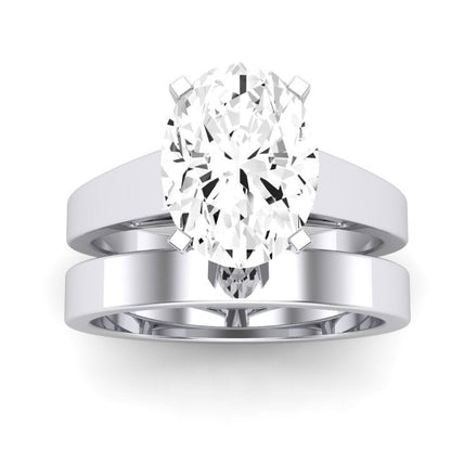 Snowdrop Oval Moissanite Bridal Set whitegold