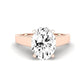 Snowdrop Oval Moissanite Bridal Set rosegold