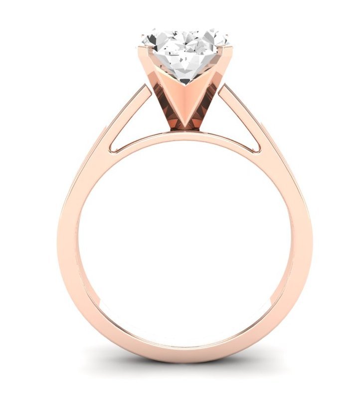 Snowdrop Oval Moissanite Engagement Ring rosegold