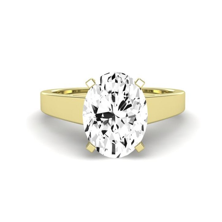 Snowdrop Oval Moissanite Engagement Ring yellowgold