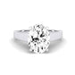 Snowdrop Oval Moissanite Engagement Ring whitegold