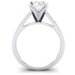 Snowdrop Oval Moissanite Engagement Ring whitegold