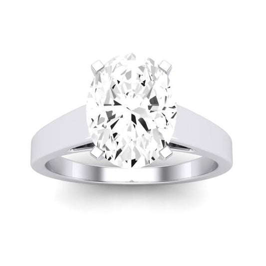 Snowdrop Oval Moissanite Engagement Ring whitegold