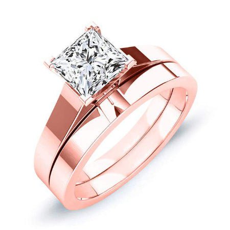 Snowdrop Princess Diamond Bridal Set (Lab Grown Igi Cert) rosegold