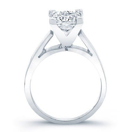 Snowdrop Princess Diamond Engagement Ring (Lab Grown Igi Cert) whitegold