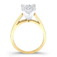 Snowdrop Princess Moissanite Bridal Set yellowgold