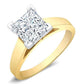 Snowdrop Princess Moissanite Bridal Set yellowgold