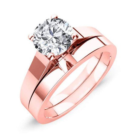 Snowdrop Round Diamond Bridal Set (Lab Grown Igi Cert) rosegold