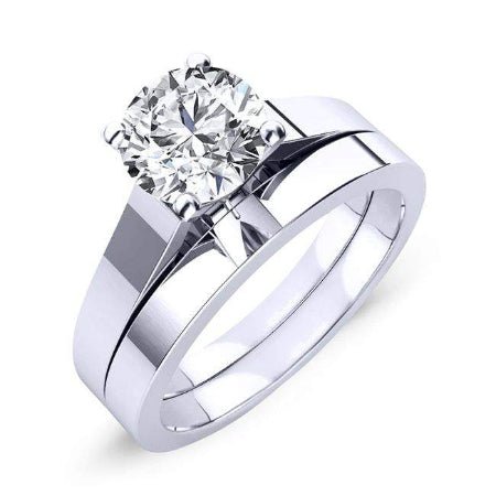 Snowdrop Round Diamond Bridal Set (Lab Grown Igi Cert) whitegold