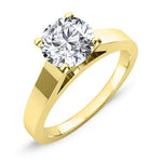 Snowdrop Round Moissanite Engagement Ring yellowgold