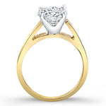 Snowdrop Round Moissanite Engagement Ring yellowgold