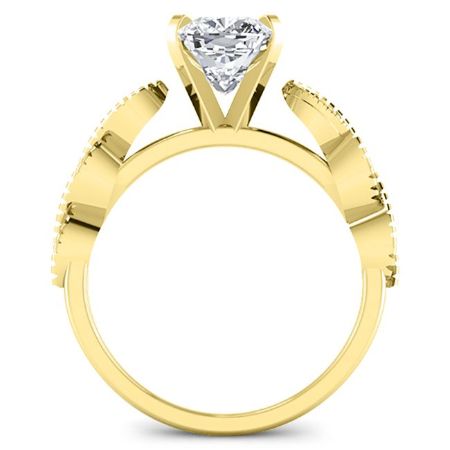 Sophora Cushion Moissanite Engagement Ring yellowgold