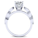 Sophora Cushion Moissanite Engagement Ring whitegold