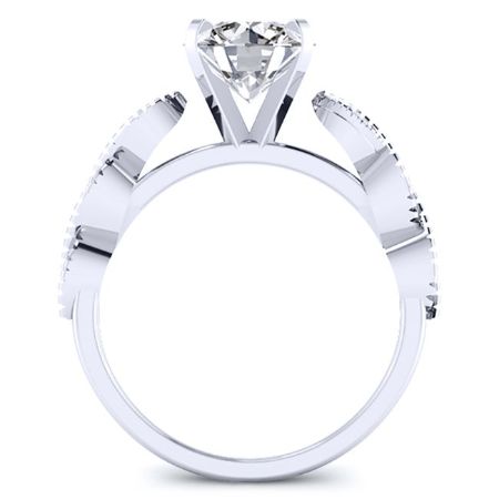 Sophora Diamond Matching Band Only (engagement Ring Not Included) For Ring With Round Center whitegold