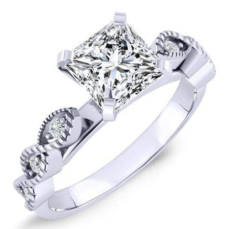 2.00 ct - Sophora - GIA Natural Princess Diamond Engagement Ring