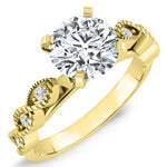 Sophora Round Diamond Engagement Ring (Lab Grown Igi Cert) yellowgold