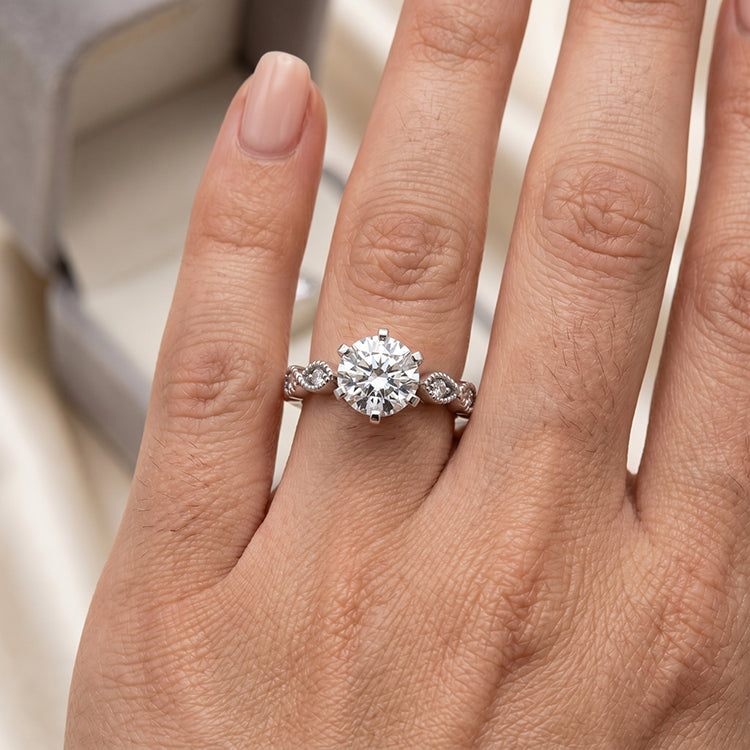 Sophora - GIA Natural Round Diamond Engagement Ring