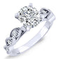 Sophora Moissanite Matching Band Only (engagement Ring Not Included) For Ring With Cushion Center whitegold